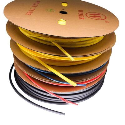 İyi bir fiyat. 4Yüksek küçülme oranı çift duvarlı ısı küçülme tüpü elektrikli su geçirmez endüstriyel siyah, kırmızı, sarı, berrak çevrimiçi