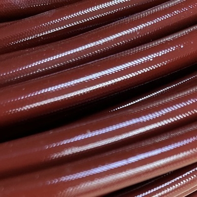 İyi bir fiyat. 8mm Silikon Fiberglas Kol Kahverengi Kırmızı Örgülü Kaplamalı çevrimiçi
