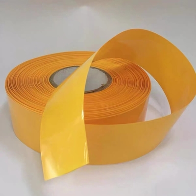 İyi bir fiyat. Sarı 400mm Akü Shrink Wrap 18650 0.12mm PVC İzolasyon Koruması çevrimiçi